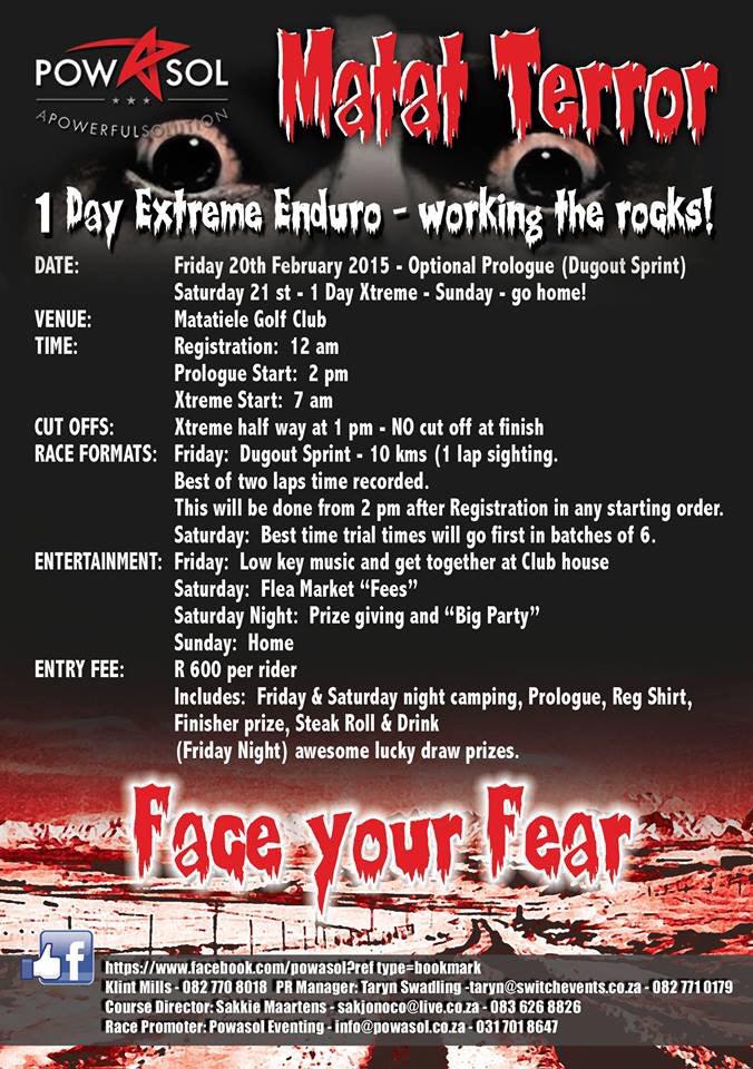 Powasol's tweet photo. Who's ready?? #MatatTerror @DarrylCurtisSA @BrendanSwan72 @AltusdeWet @kirstlandman @DalanHall @WadeYoung39 http://t.co/dEzt5hlZe2
