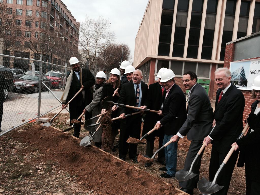 The Warrenton Group and EastBank break ground on a new project in the WestEnd near Foggy Bottom.