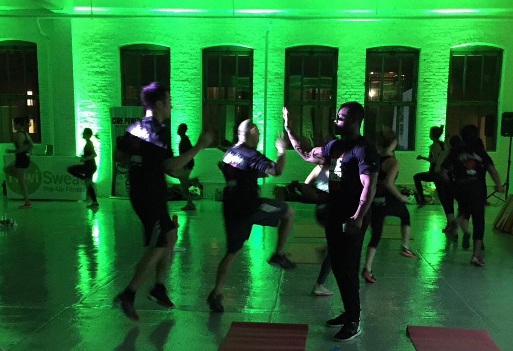 KiwiSweat's tweet photo. High fives @Center548 @CorePower @kristinspice #fitness #nyc #sweatanywhere #mycorepower http://t.co/ecG5d8G7wu