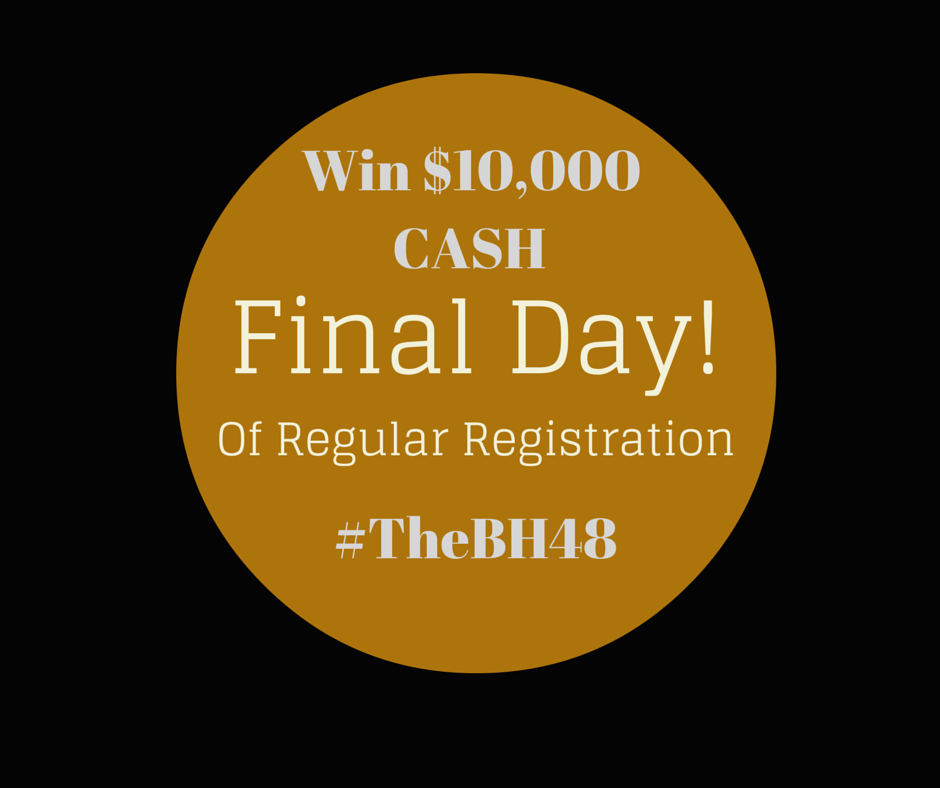 48HRChallenge's tweet photo. Today is the last day to join the contest at the regular price. Late reg starts tomorrow! 
#TheBH48 http://t.co/YEv2vznwdP