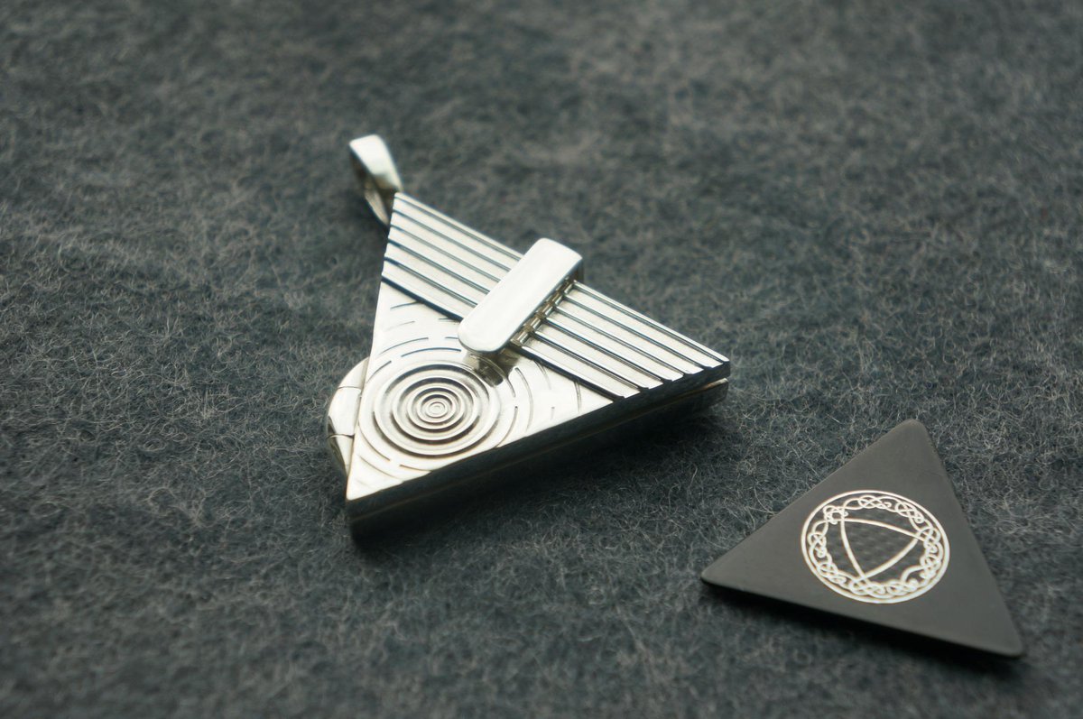abellockets's tweet photo. The triangular locket is a place for guitar picks! #locket #guitarpick #guitar http://t.co/pSTg1UidZI