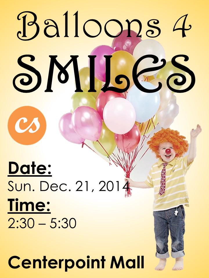 communitysurf's tweet photo. This holiday season, join us in lighting up the community with SMILES! Help us give out balloons to strangers. http://t.co/3ujvDnWsQQ
