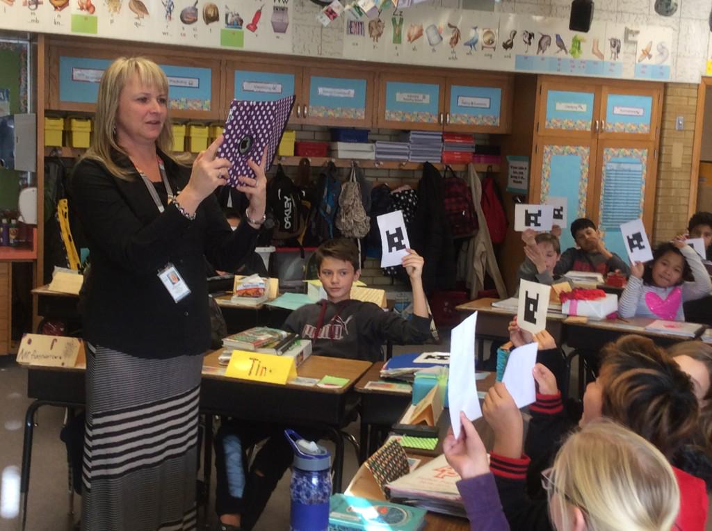 randysfox's tweet image. December trivia and Plickers with Mrs. Hart&apos;s class! #edtechcontest