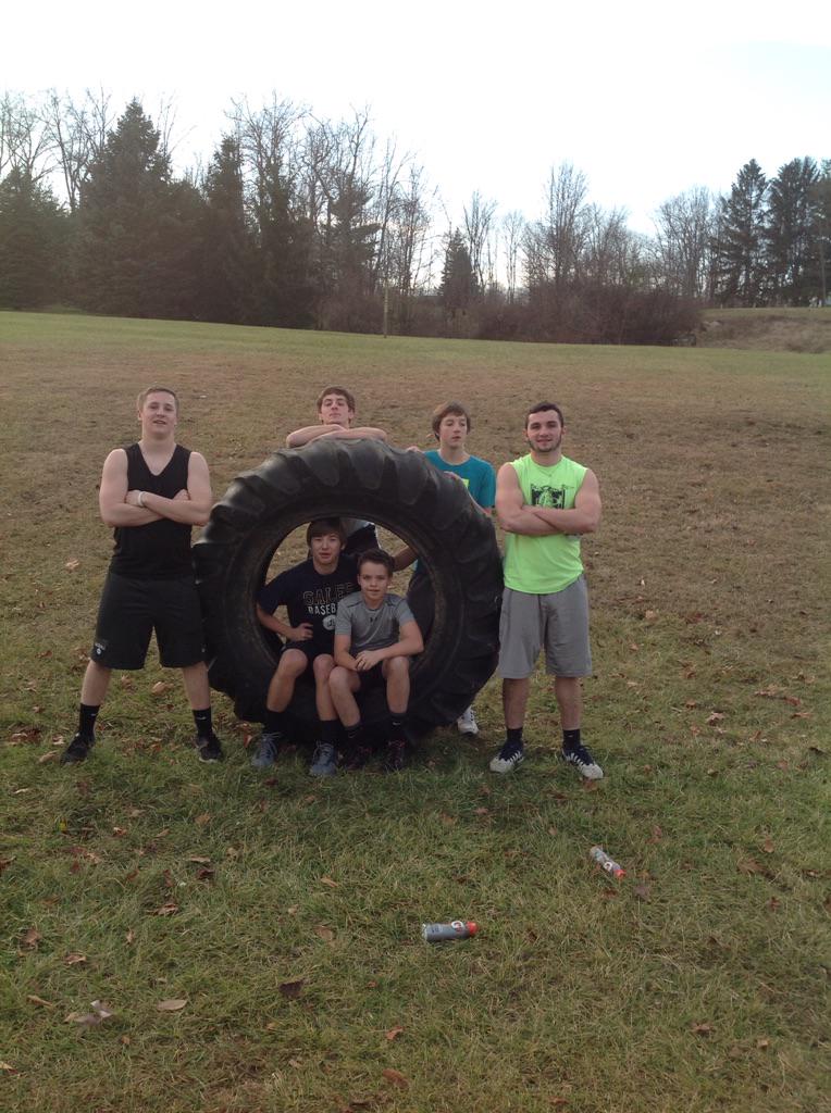 LHSCoachConn's tweet photo. Event 2: Tire Flip Champs!!! #HPC2014 #Grinders http://t.co/Cx0Y0XHcDY