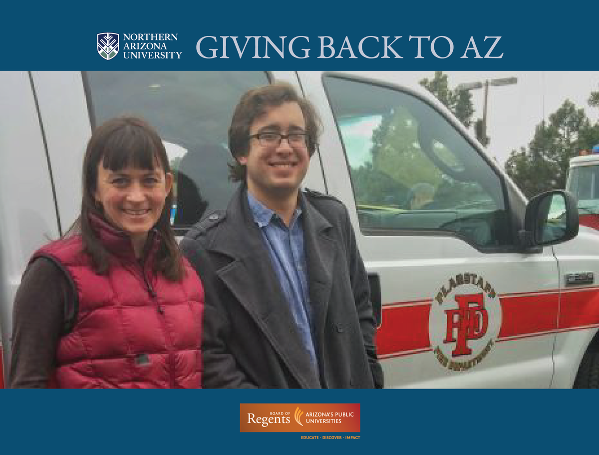 AZRegents's tweet photo. #GivingBackToAZ: @NAU students help @FlagstaffFire by responding to minor medical calls. http://t.co/rxcYcfEGC4 http://t.co/yhefB9eNvX