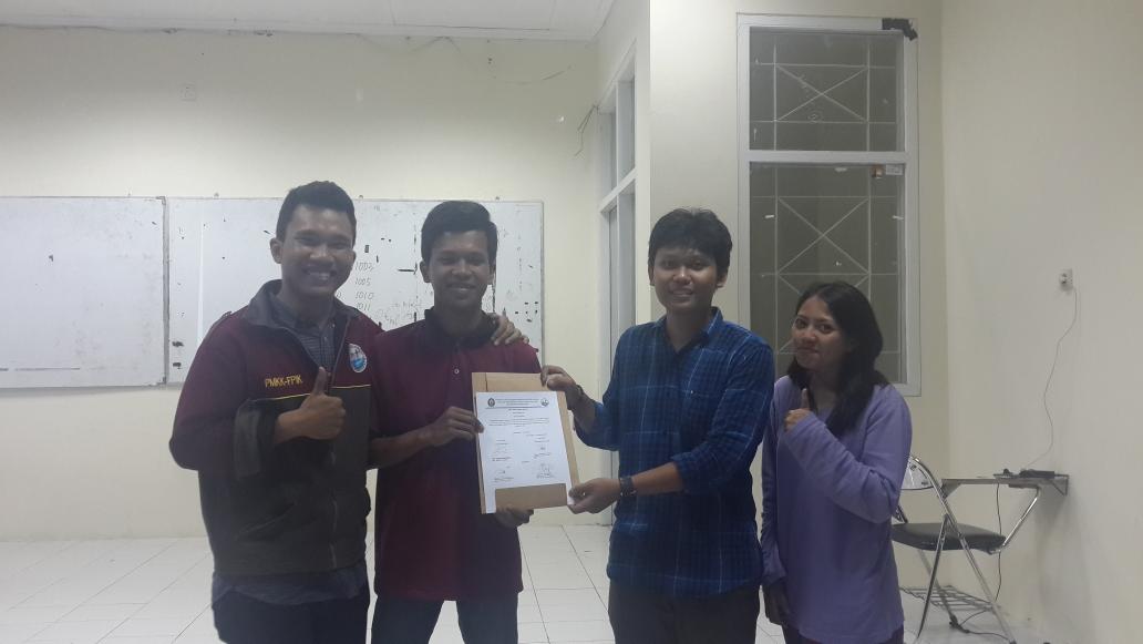PMKK_FPIKundip's tweet photo. Selamat kepada santo sihaloho sebagai ketua dan richard fillo tambunan sebagai wakil PMKK FPIK http://t.co/AEOSAPc2qB