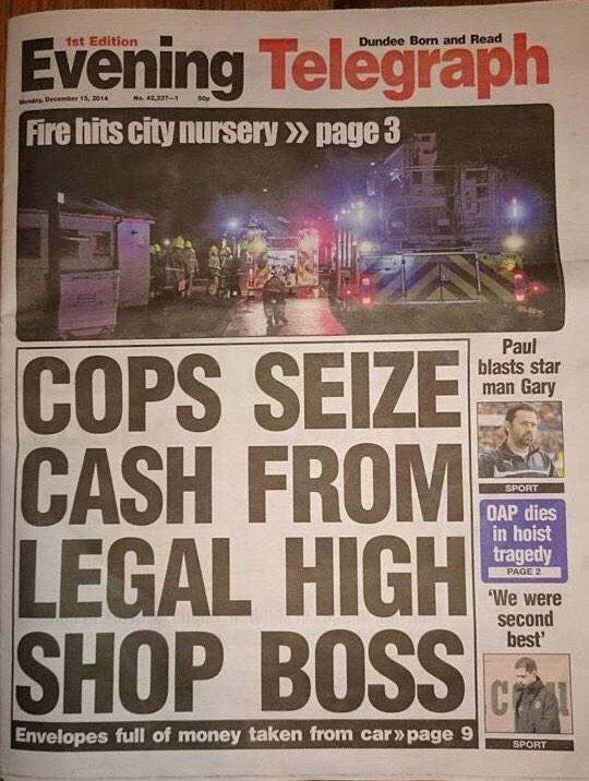 gordie2009's tweet photo. More than one way to skin a cat as they say. No to legal highs #anguspolis and keeping people safe with #projectAJAX http://t.co/aLpcJEUnJy