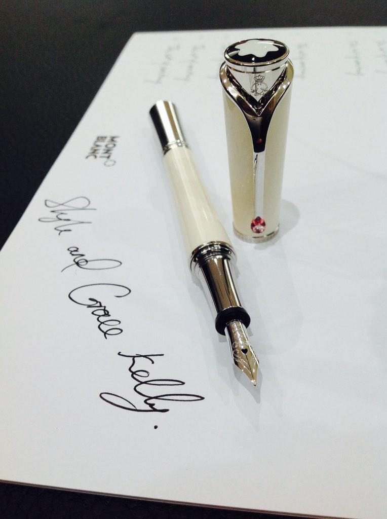 EmsonHaig's tweet photo. The Princess Grace by Mont Blanc, with platinum plated fittings and Lavish pink Topaz. @EmsonHaig @montblanc_world http://t.co/auj7l8WGTA