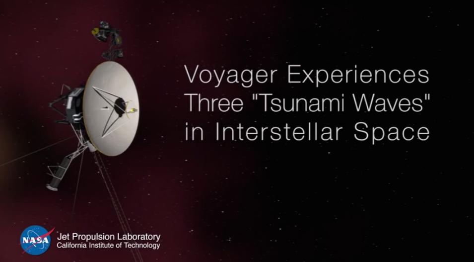 NASAVoyager's tweet photo. I <3 New Wave. Plasma wave, that is. Hear what's shaken interstellar space since Feb http://t.co/ky5G0mwBhz http://t.co/TN0zWiFoM3