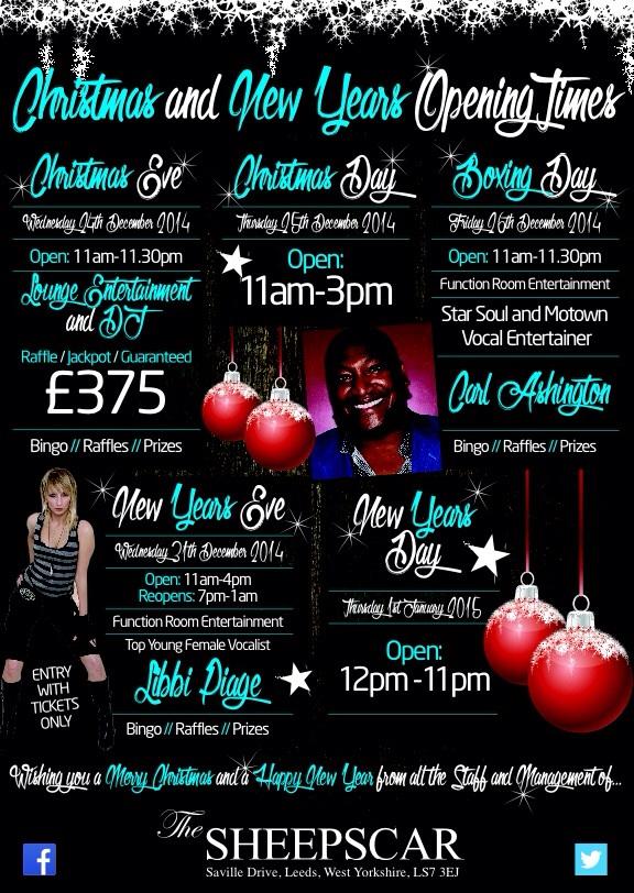 TheSheepscar's tweet photo. Opening Times Over The Festive Season! 🎄 🍻 http://t.co/5nRSsw9iRh