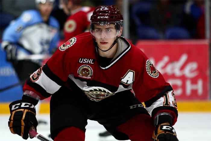USHL's tweet photo. #USHL @CCMHockey Forward of the Week: @griff_ball (@MuskegonJacks) scored 5 points in 2 games http://t.co/CYigiQOcyj http://t.co/ozlz3NOfxj