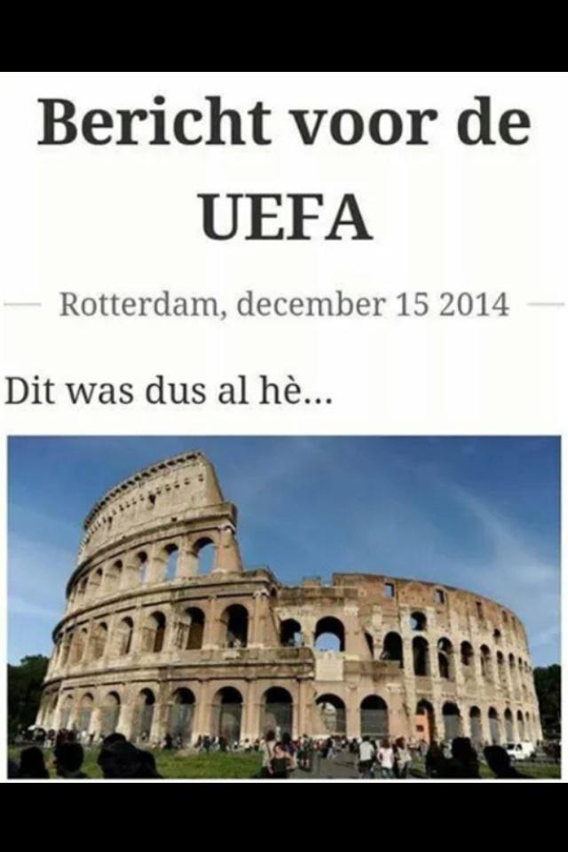 WZFeijenoord's tweet photo. Even voor de duidelijkheid uefa... http://t.co/m6GfcBVw9z