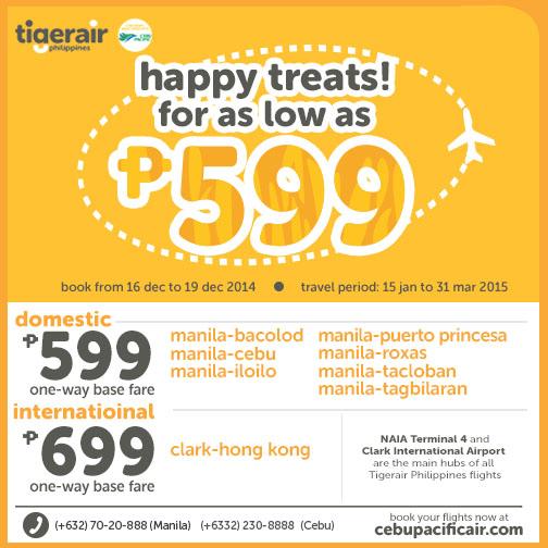 Happy treats for as low as PHP 599! Book this #TigerairPHSale now at bit.ly/CEBTigerairph .