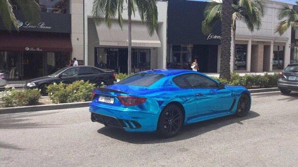 nothingslow's tweet photo. Crome blue Maserati 🚗💨 🙊 http://t.co/S8Ldnb999E