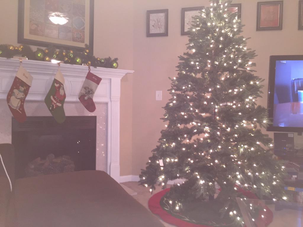 AMOcearns's tweet photo. Finally got our tree up http://t.co/O9UwID1IYl