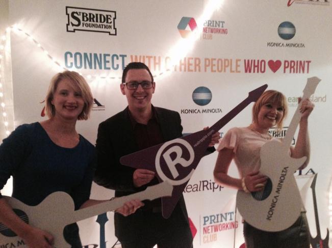 Paul &amp; the KM girls rocking away @Konica MinoltaGB <a href="/PrintNetClub/">Print Networking</a>  @Paul_Ripple <a href="/EarthIslandUK/">Earth Island UK</a> @sbf1891 #printrocks