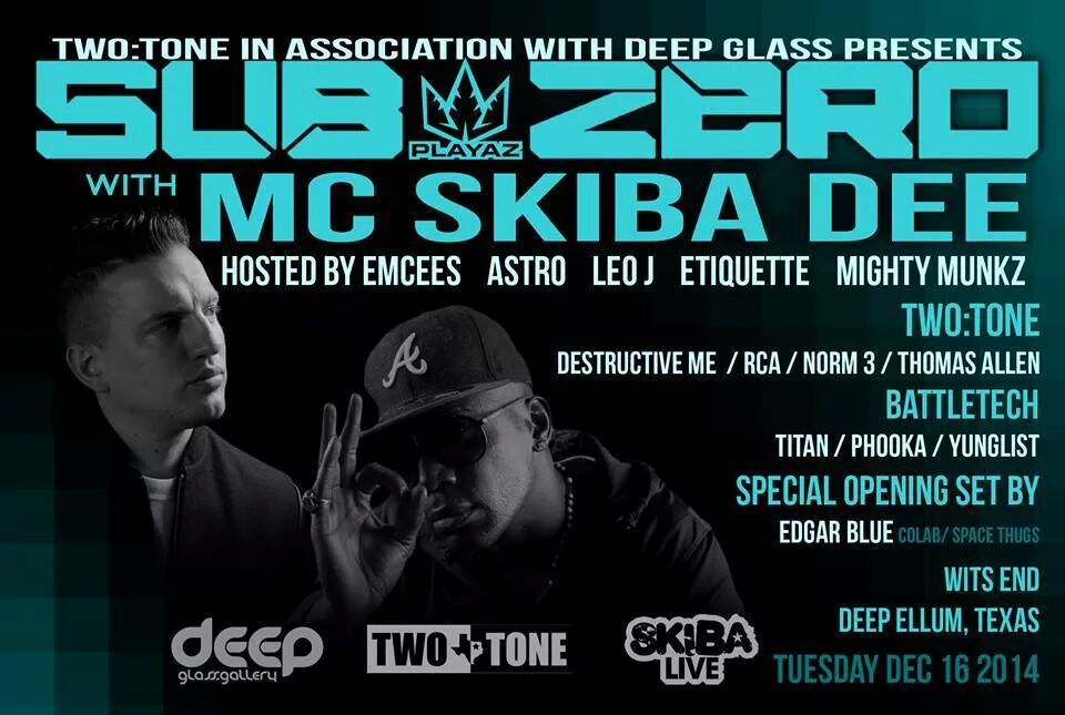 ThemcEtiquette's tweet photo. Tomorrow night is going to be BAD ASS! @subzeroplayaz and @TheRealSkibz live in #dallas! With @BattletechBass #dnb http://t.co/gAhxuxdv5D