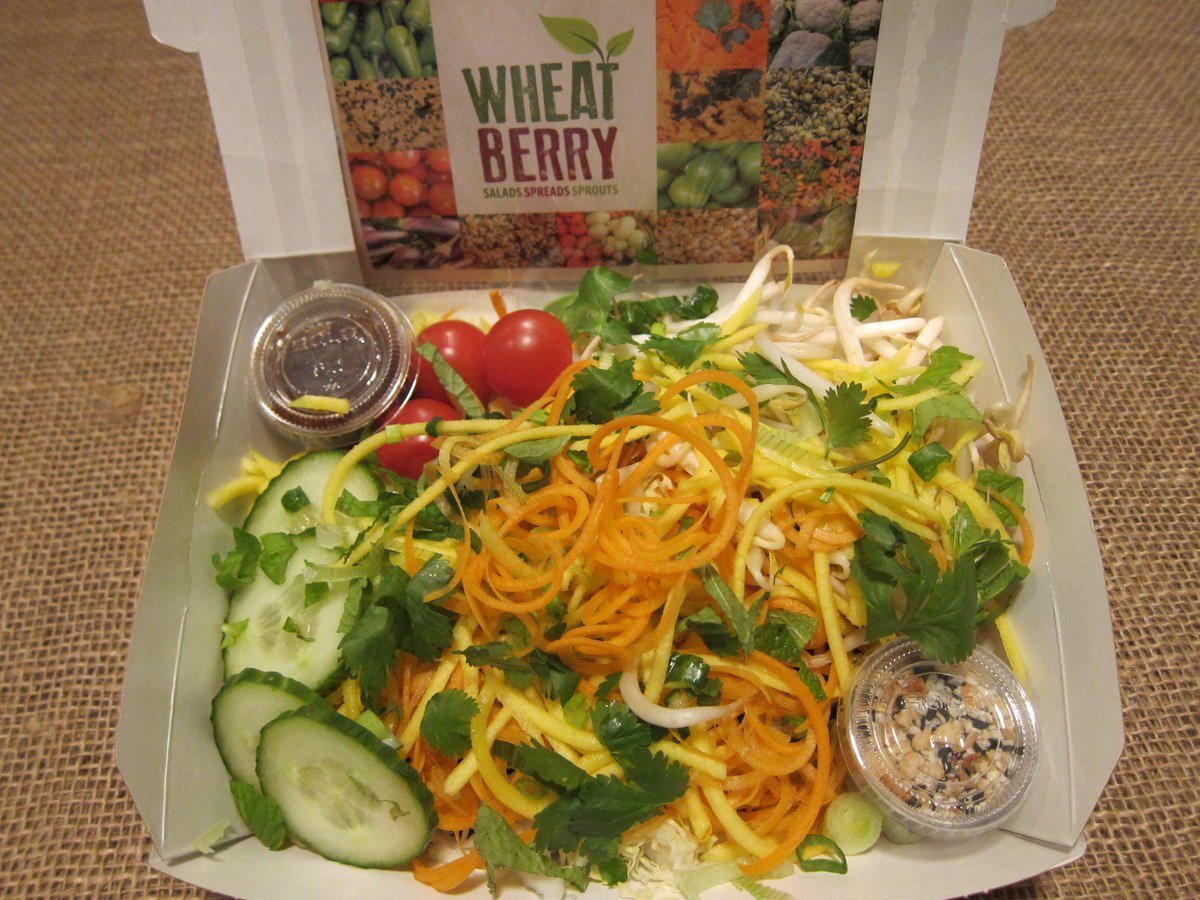 New for 2015! The Asian Raw - carrot noodles, green mango, coriander, mint, tamarind dressing, Asian Supersprinkles!