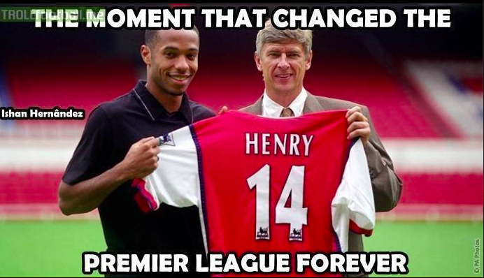 FootballFunnys's tweet photo. Thierry Henry http://t.co/eOWLaDQ7Mk