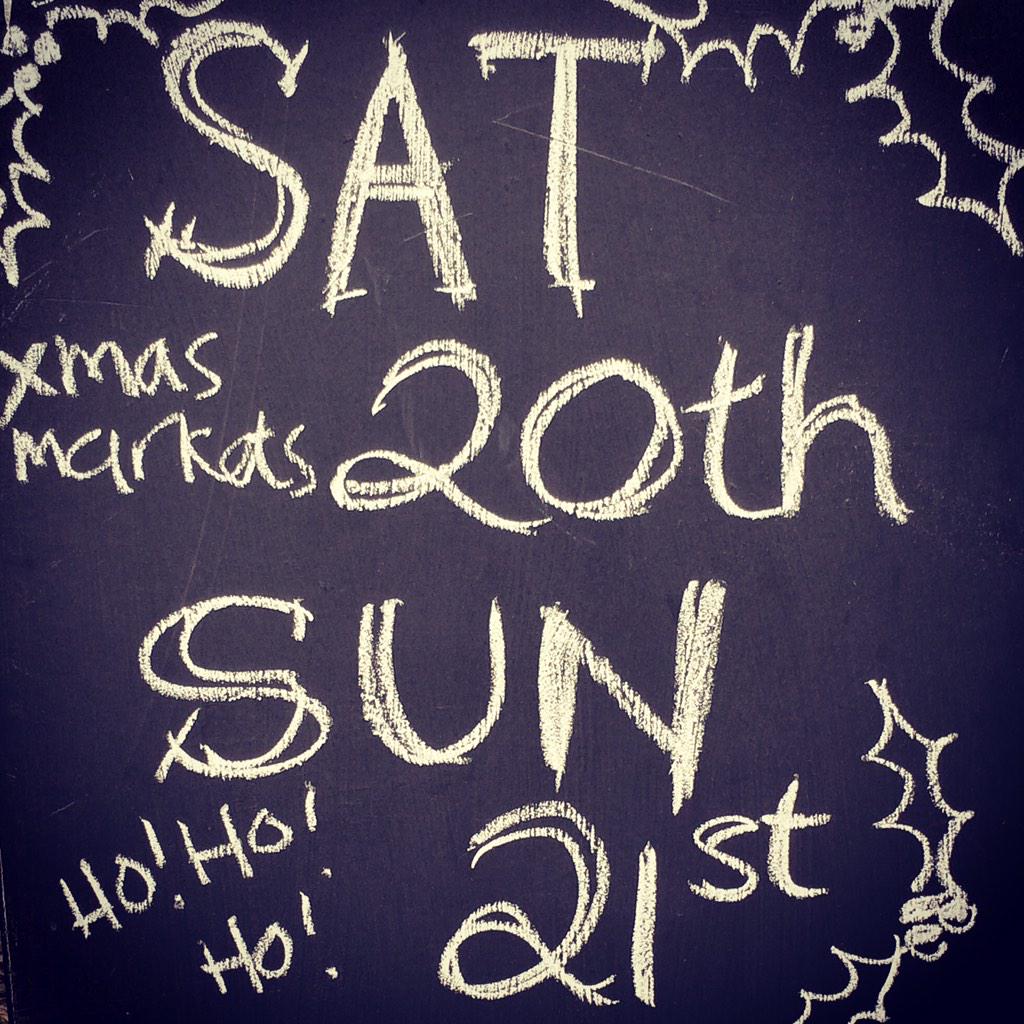 Our gift to you....a double market weekend. Christmas Markets on Saturday and Sunday! Who's up for some Jolly?