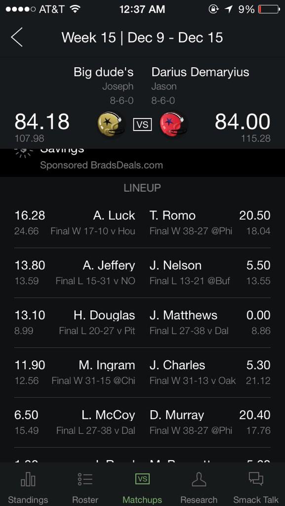 JoeyCollegeB's tweet photo. @WillBrinson .18 is pretty damn close, craziest ending ever! http://t.co/HogW83co8u