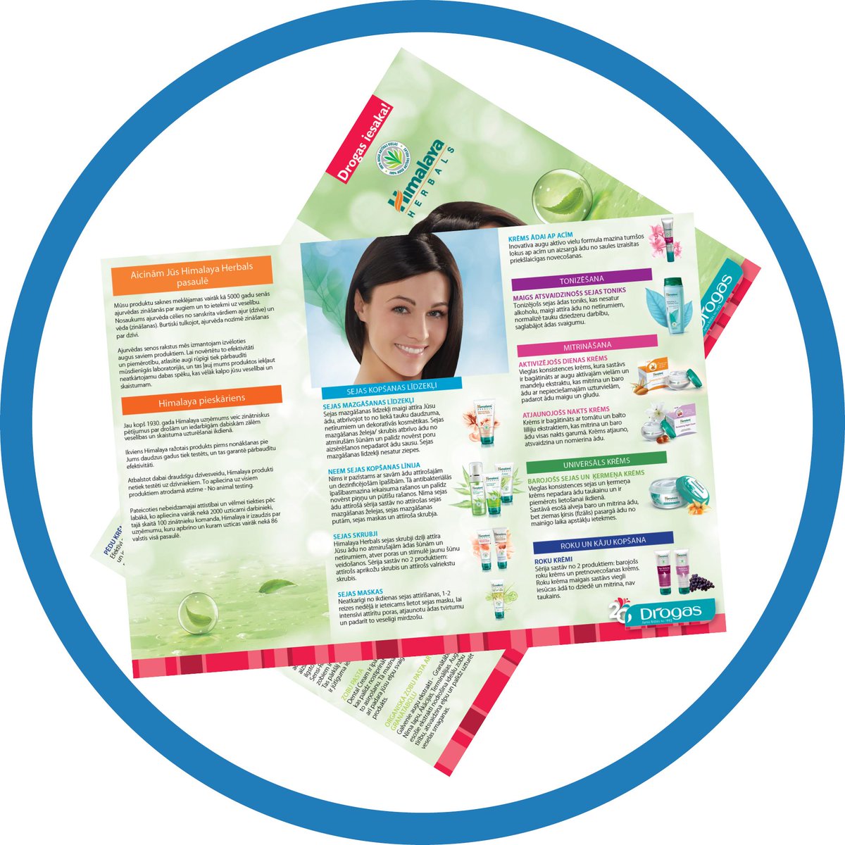 Airginity's tweet image. ''Airginty'' designed leaflet for ''Himalaya Herbals'' produkction. #airginity #design #leaflet