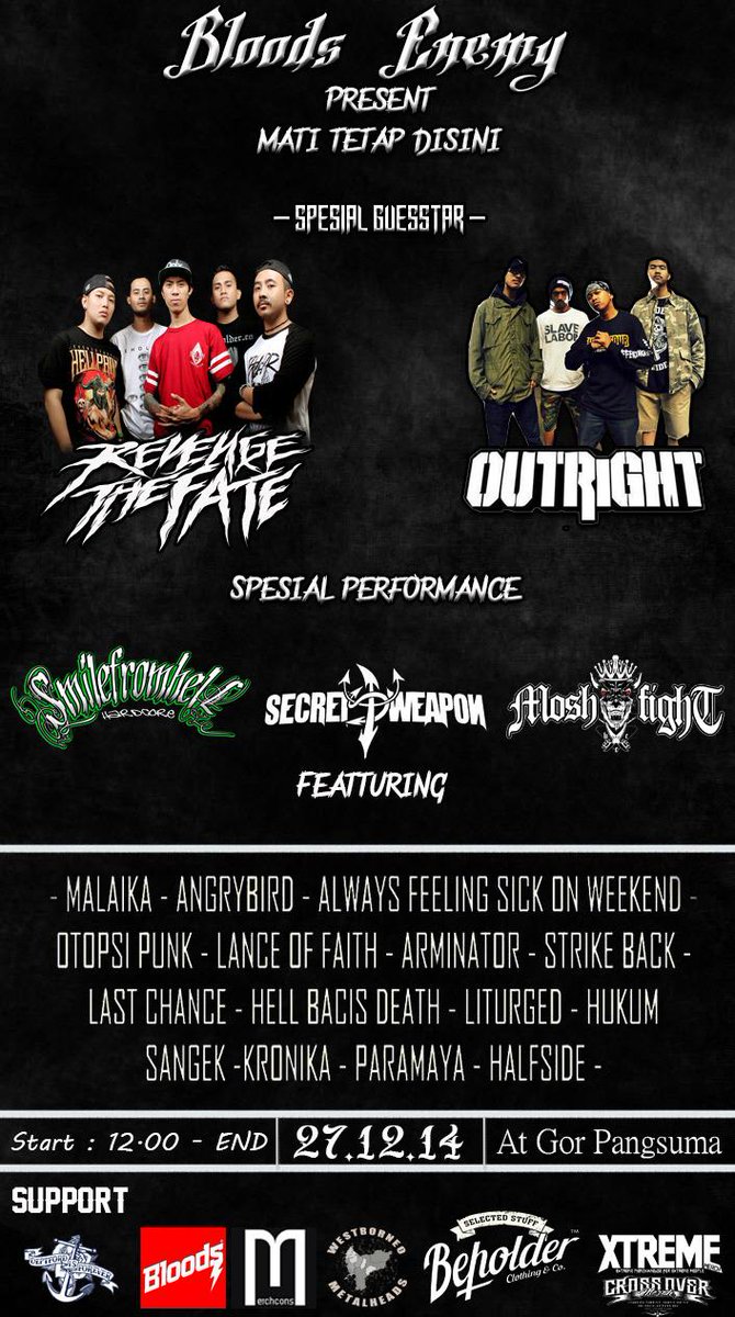 semuanya udah fix untuk main di acara kami !!!