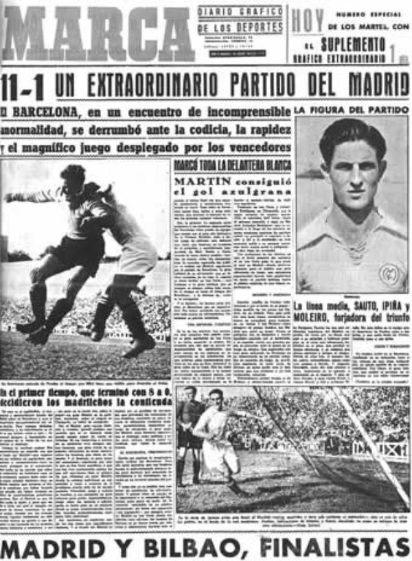 Real Madrid Info Pic 72 Years Ago Real Madrid Beat Barcelona 11 1 In Spanish Cup Semifinal Http T Co 7oltiafylg