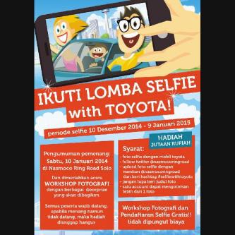 Rezaabikusuma's tweet photo. Buruan ikutan #selfiewithtoyota @nasmocoringroad http://t.co/5IRSKwMcvD
