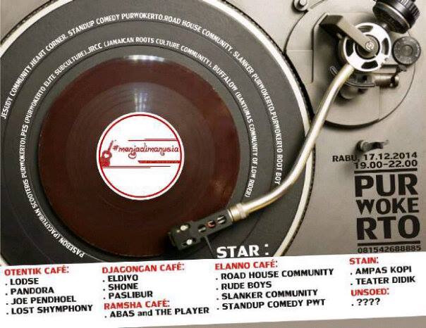 Acara amal untuk Banjarnegara #MenjadiManusia | 17 Desember 2014, 19.00 - 22.00 | Ramaikan!