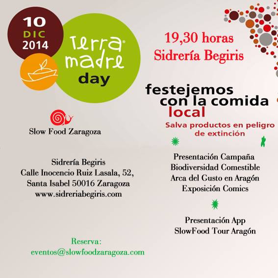 Begiris's tweet photo. Hemos preparado junto @slowfoodZGZA esta fiesta para celebrar el día de la Terra Madre, será el día 10 de diciembre. http://t.co/OYwpGAGmHH