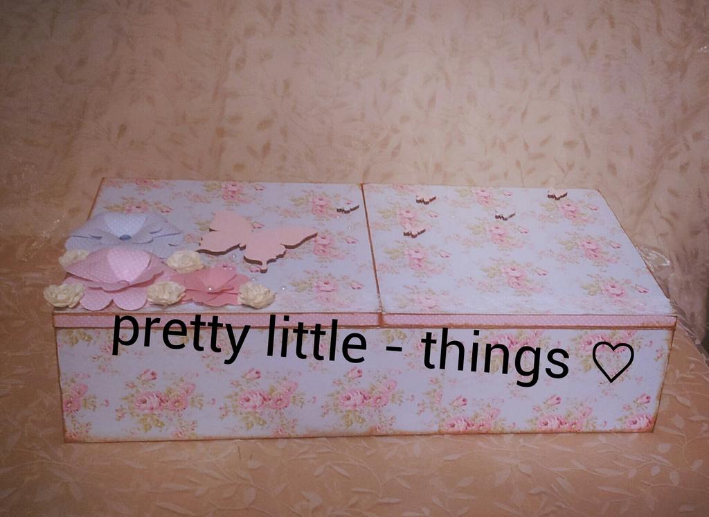 PrettyLthings1's tweet image. customer bespoke order.
Large #personalised 2 section #shabbychic #memory #box