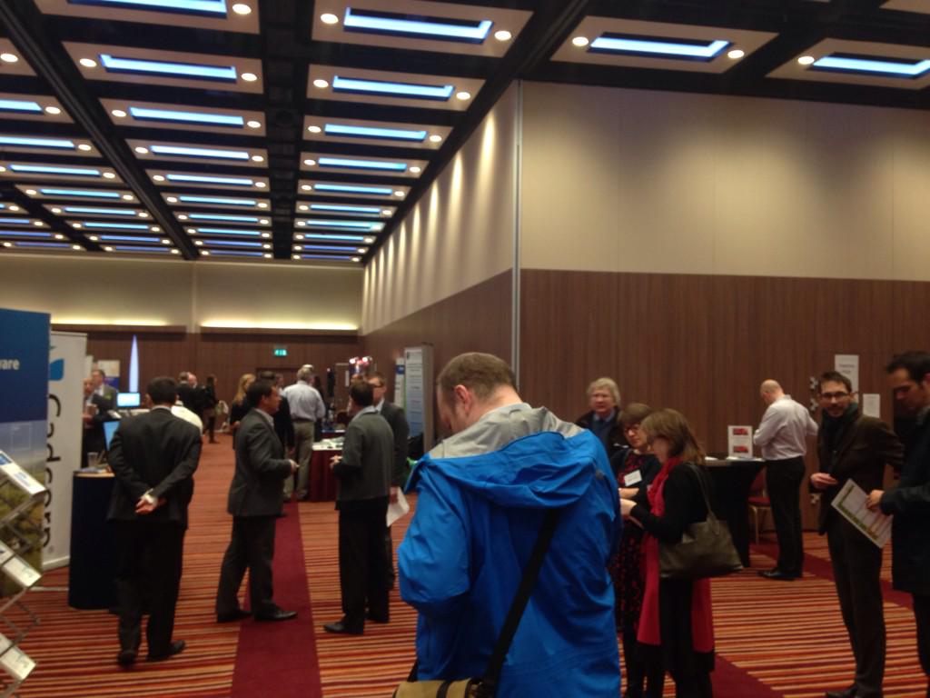 Aluncj's tweet photo. Doors opened 30 mins early due to crowds outside #GeoDATA2014 London #busydayahead http://t.co/3rPBhMnCmB