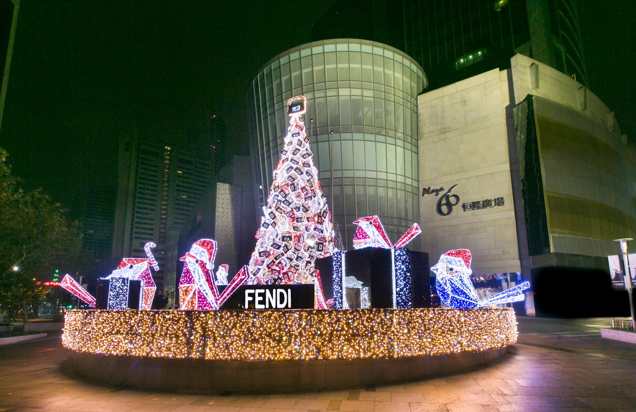 Fendi on X Fendi lights the most fashionable Christmas tree in Shanghai with FendiQuTweet and Baguette decorations http t ddNvFUj5lM X