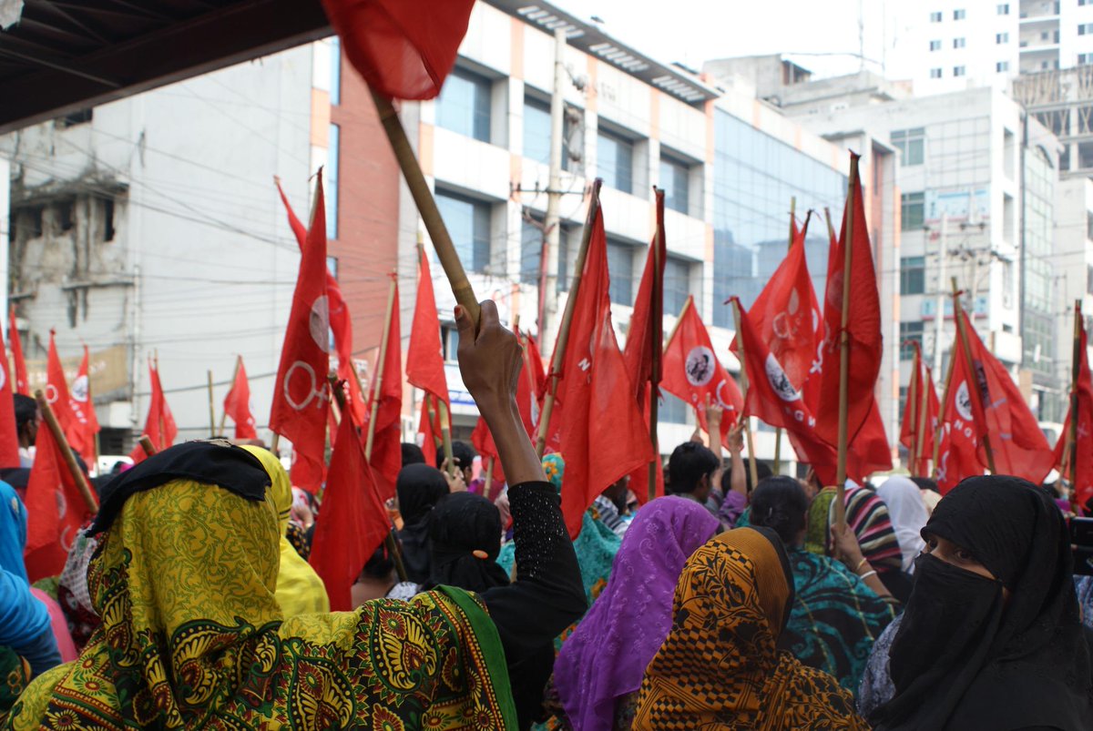 ngwfinfo's tweet image. This picture was taken at the NGWF rally today. We submitted a memorandum to the Ministry of Labour. #garmentworker