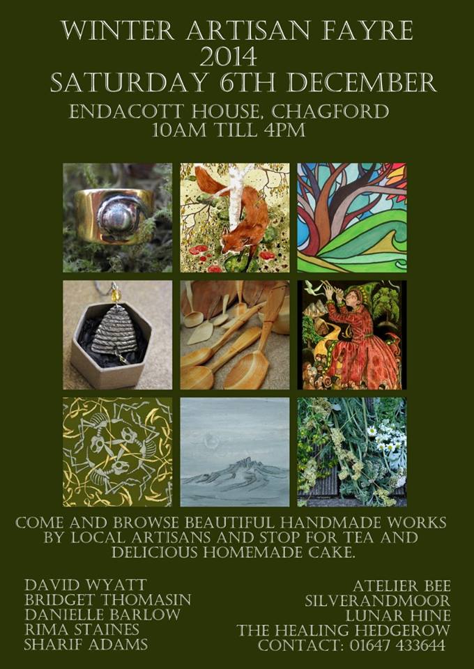 tilsamka's tweet photo. Come along to our Winter Artisan Fayre. This Sat! Local #art, #craft, tea, cake &amp; festive cheer!  #Devon #Christmas http://t.co/9vE3VvyemT