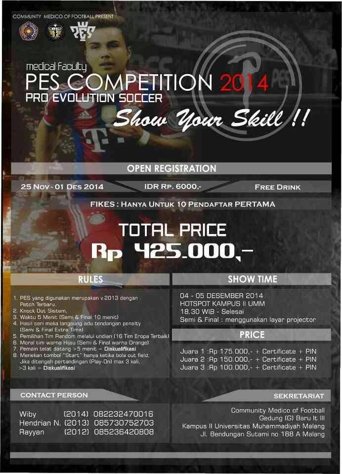 bemfkumm's tweet photo. Malam ini PES competition oleh @medicofootball @ Hotspot baru kampus 2 UMM, ayo ramaikan rek http://t.co/XtrZjHMZMo