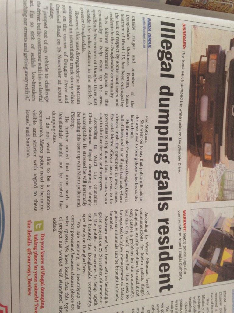 Nic_Charles's tweet photo. @Fourways_Review I just read this article in the paper. Those trucks are there now. http://t.co/lnGhKTWmNt