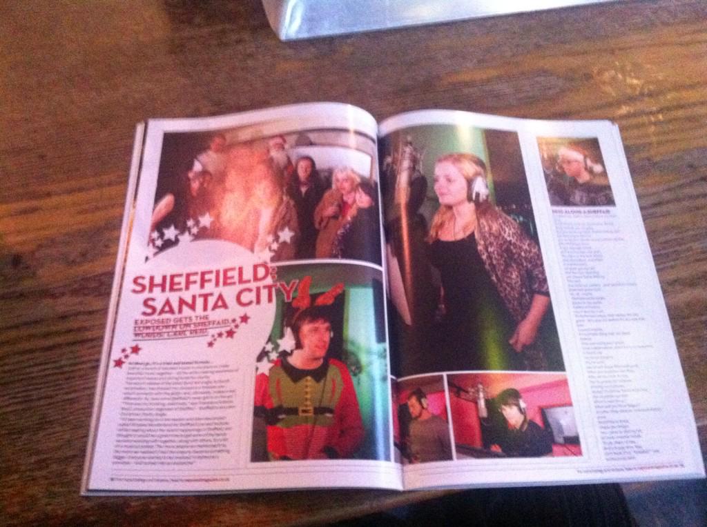 Thankyou <a href="/ExposedMagSheff/">Exposed Magazine</a> for involving #sheffaid #xmassingle great spread- merry Christmas guys!:) x