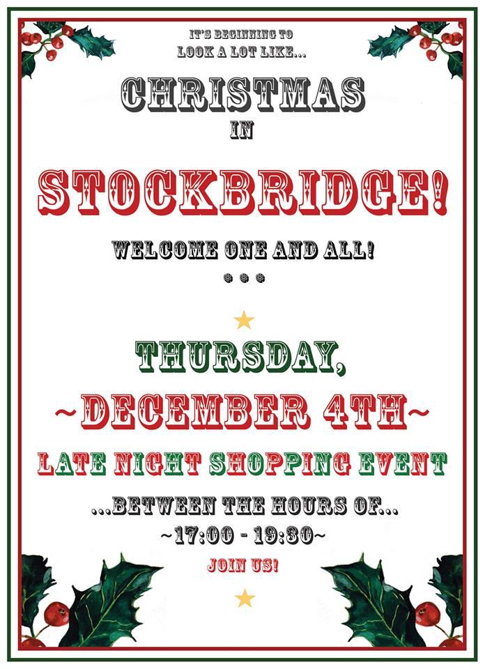 twtdvintage's tweet photo. It's late night shopping tonight in Stockbridge. We're open until 7:30 &amp; have lots of festive outfits &amp; gift ideas! http://t.co/YvsDxQ83bQ
