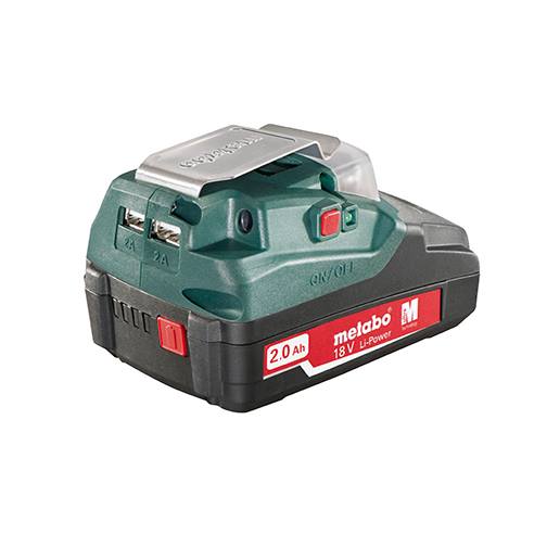 MetaboNL's tweet photo. Last van een lege smartphone of tablet tijdens je werk? #Metabo biedt de oplossing met de nieuwe PA 14,4-18V LED USB. http://t.co/2UQVJXe7wp
