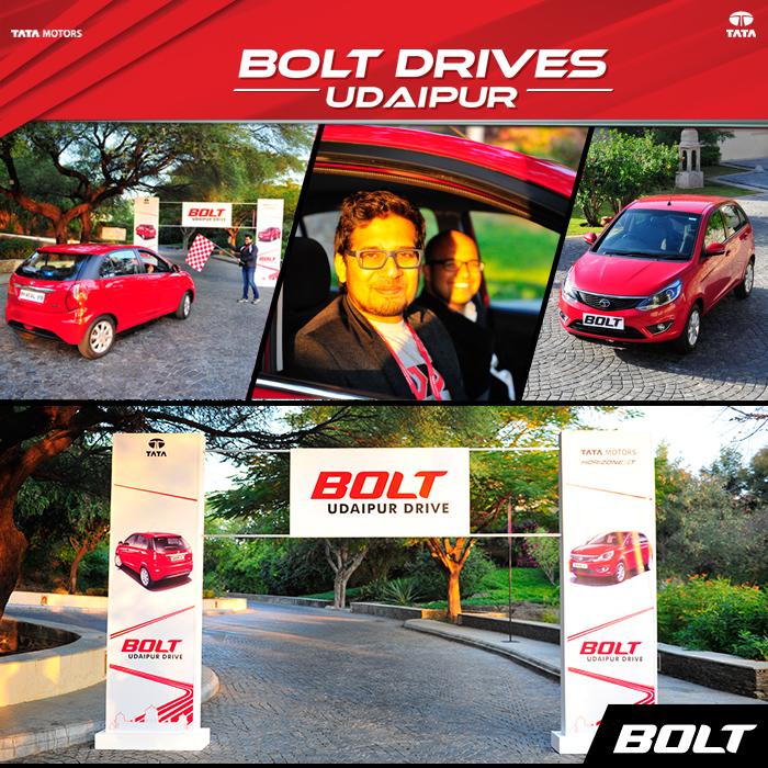 TataBolt's tweet photo. The Bolt from Tata Motors has everyone smitten in Udaipur. Here are some moments from Day 3! #BoltDrive http://t.co/bwXKUde7UE