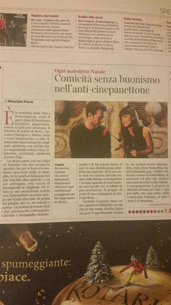 alecattelan's tweet photo. Recensione di #ognimaledettonatale sul #corrieredellasera. Grazie! @Corriereit http://t.co/Urw6B95rgO