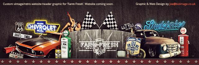 BizImageWeb's tweet image. Custom vintage/retro website header graphic for &apos;Farm Fresh&apos;. Website coming soon #retro #webdesign #vintage #website
