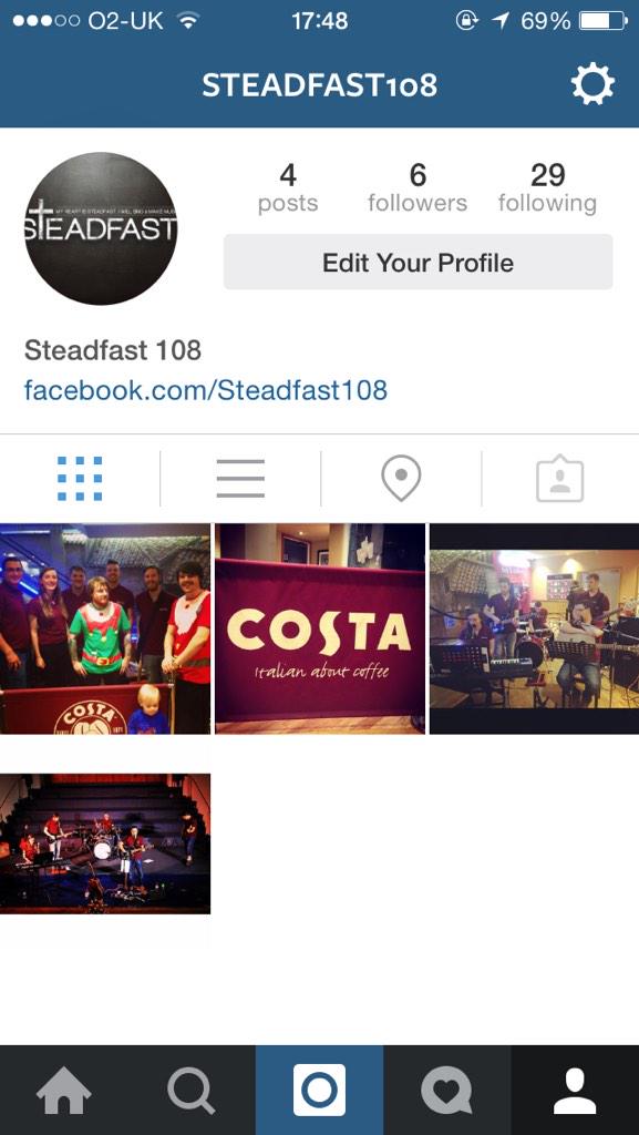 Big news, we are now on Instagram! Follow us at <a href="/steadfast108/">Steadfast</a>