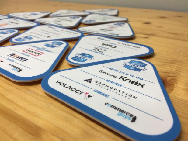 TracyDrupal's tweet photo. The 2014 #BlueDropAwards have been shipped! Appears the printer messed up 1st batch. You guys are in for a surprise! http://t.co/yJp3XNVW2t