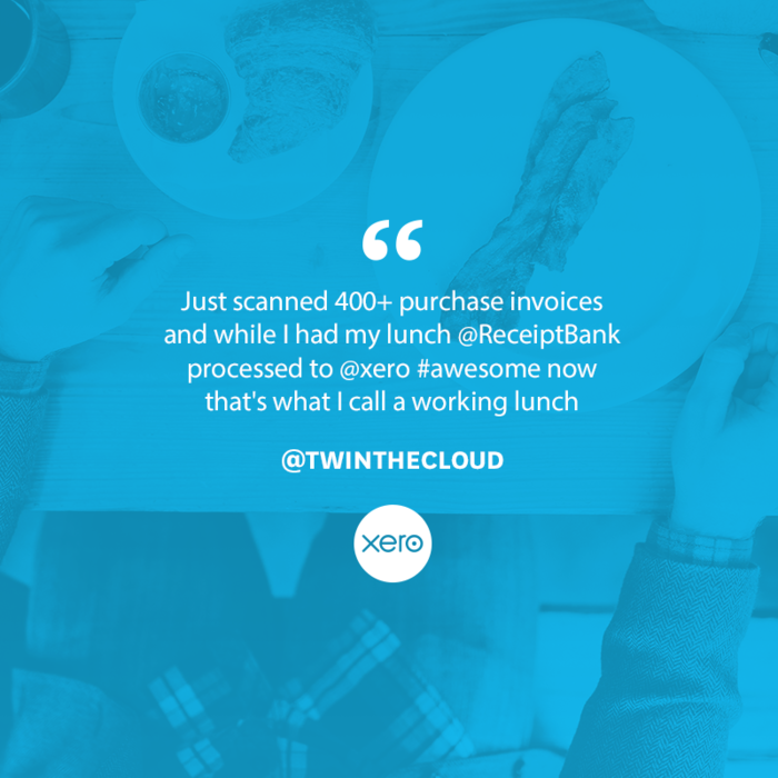 Xero's tweet photo. Bacon in one hand, your business in the other. http://t.co/sPaledyTOY http://t.co/DV10fmnnAA