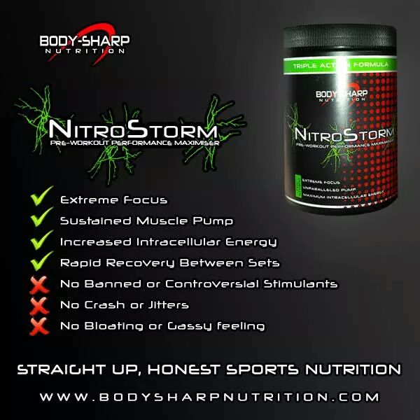 Have you tried the new #NitroStorm yet? 
Well get 50% everything at bodysharpnutrition.co.uk with #DiscountCode SAVEBIG