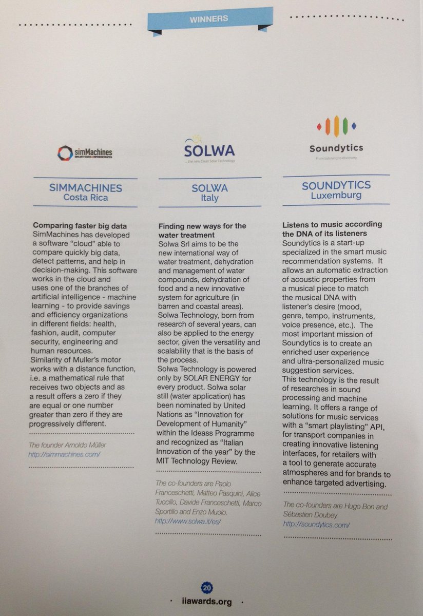solwasrl's tweet photo. Reading an interesting and smart book... THANK YOU @ii_awards #iiawardsParis.
Good job SaraCanella @raririruri!! http://t.co/diLOC6WlQ7