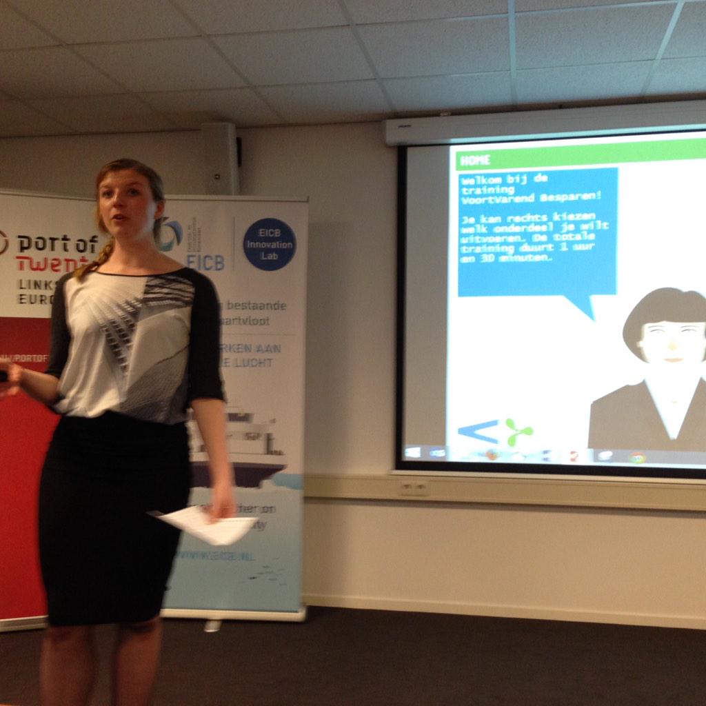 Helen van Willenswaard (OCB) lanceert de e-learningcursus VoortVarend Besparen #binnenvaart #Overijssel